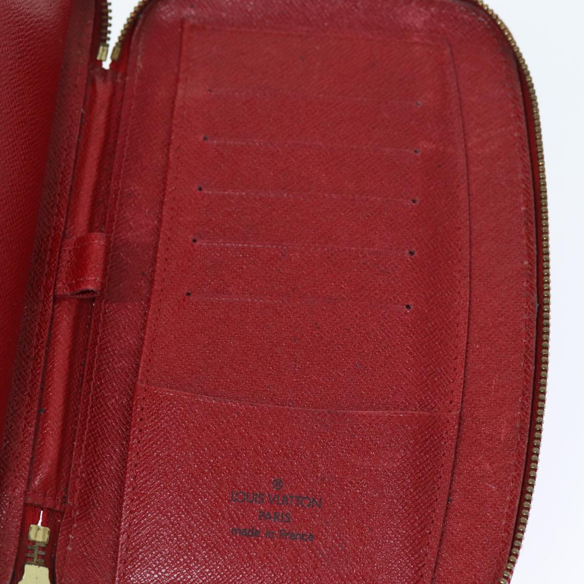 LOUIS VUITTON Epi Agenda Geode Wallet Red M63877 LV Auth 75005