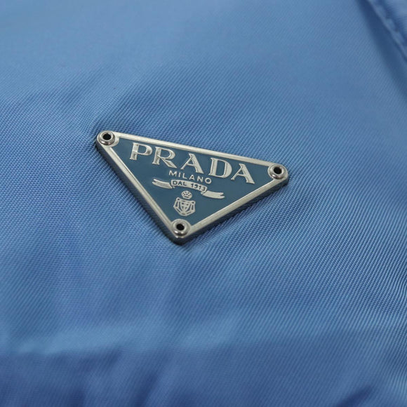 PRADA Drawstring Pouch Nylon Light Blue Auth 75006