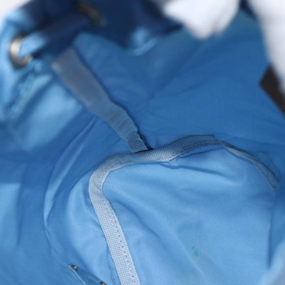 PRADA Drawstring Pouch Nylon Light Blue Auth 75006