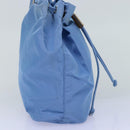 PRADA Drawstring Pouch Nylon Light Blue Auth 75006-3