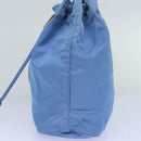 PRADA Drawstring Pouch Nylon Light Blue Auth 75006-4