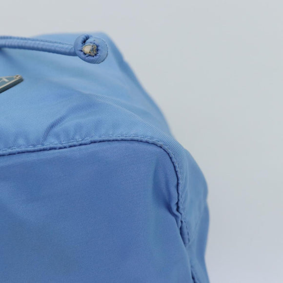 PRADA Drawstring Pouch Nylon Light Blue Auth 75006