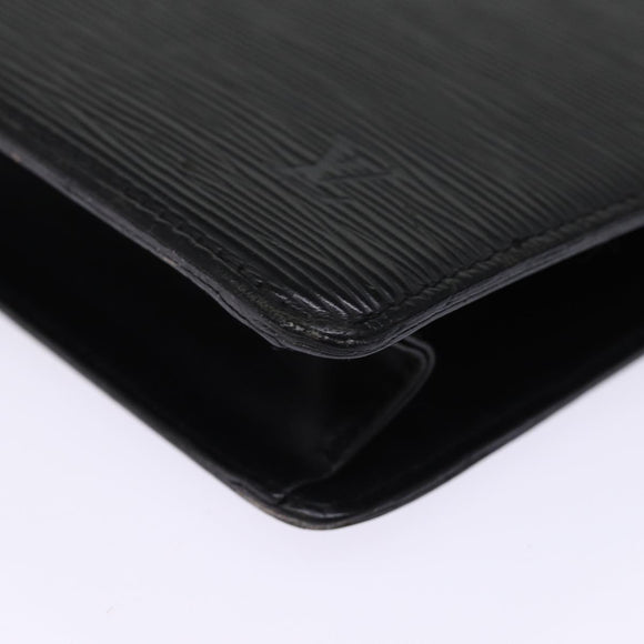 LOUIS VUITTON Epi Pochette Homme Clutch Bag Black M52522 LV Auth 75013