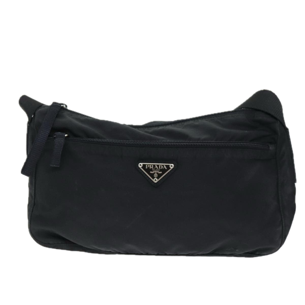 PRADA Shoulder Bag Nylon Black Auth 75015 - 0