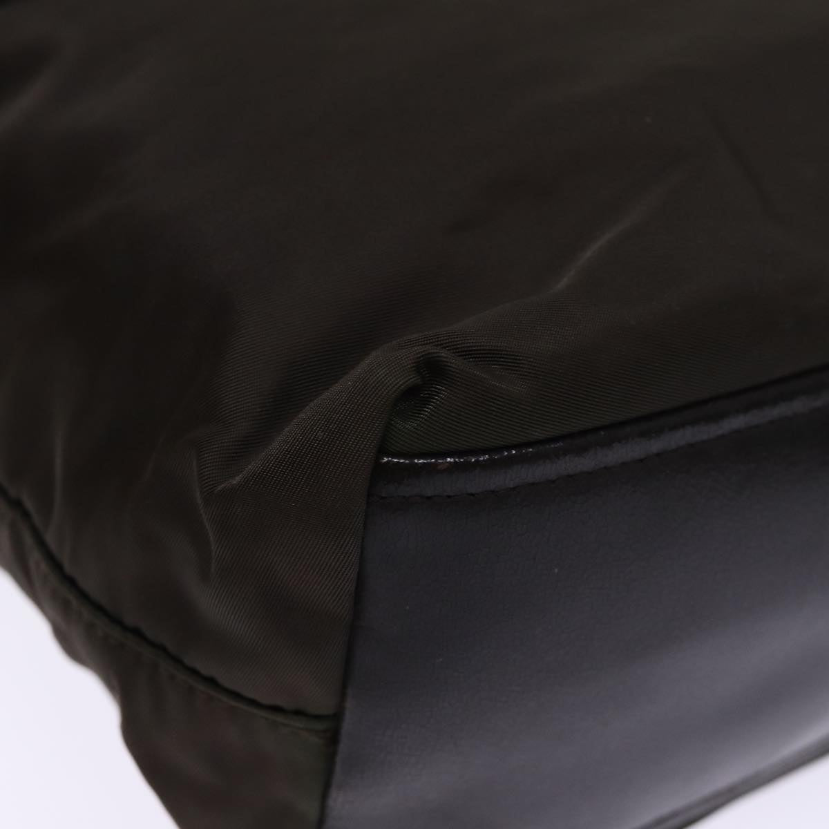 PRADA Tote Bag Nylon Khaki Auth 75017