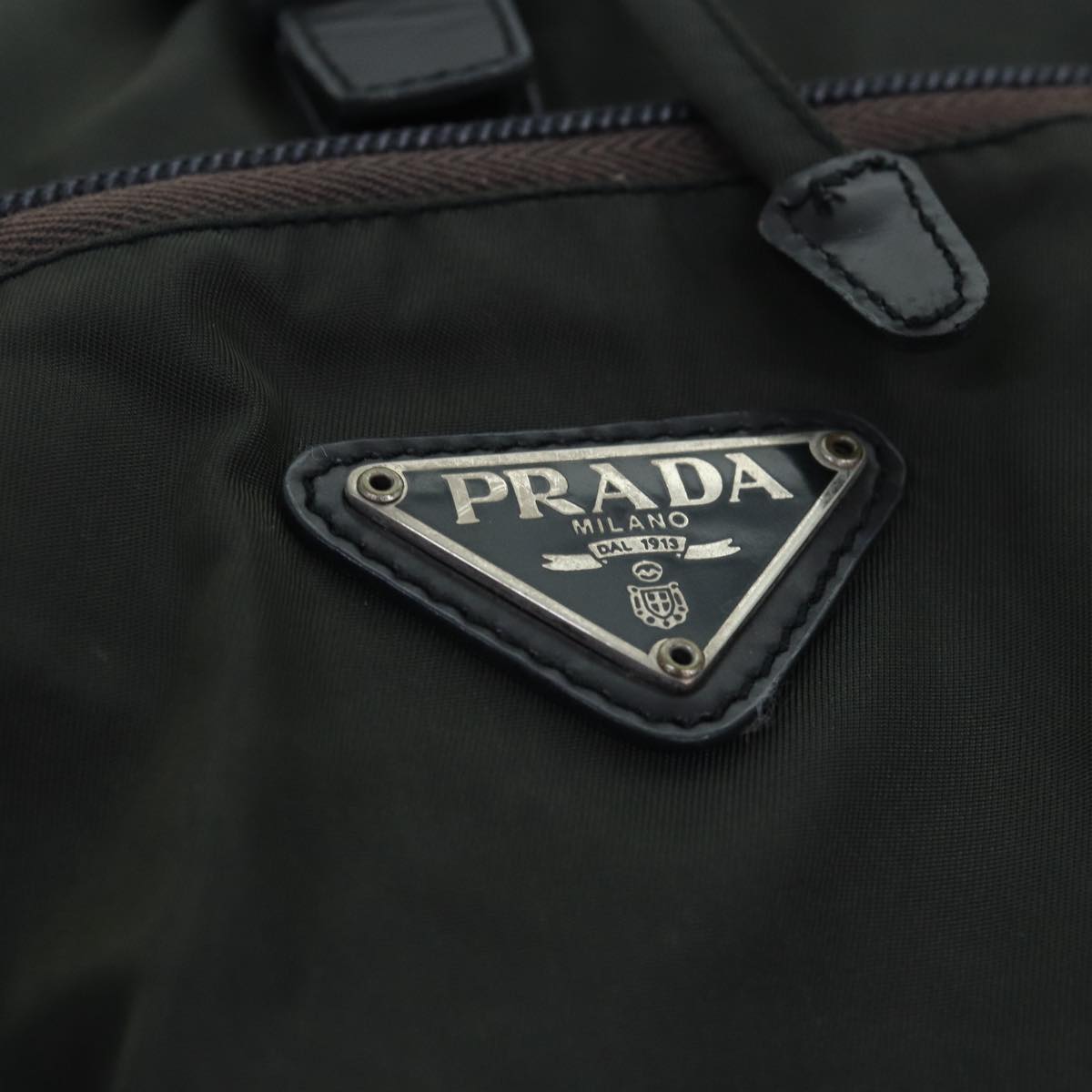 PRADA Backpack Nylon Khaki Auth 75018