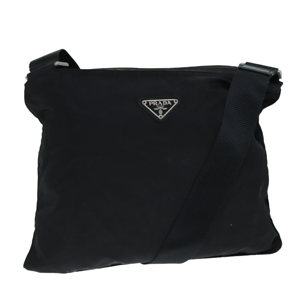 PRADA Shoulder Bag Nylon Black Auth 75019