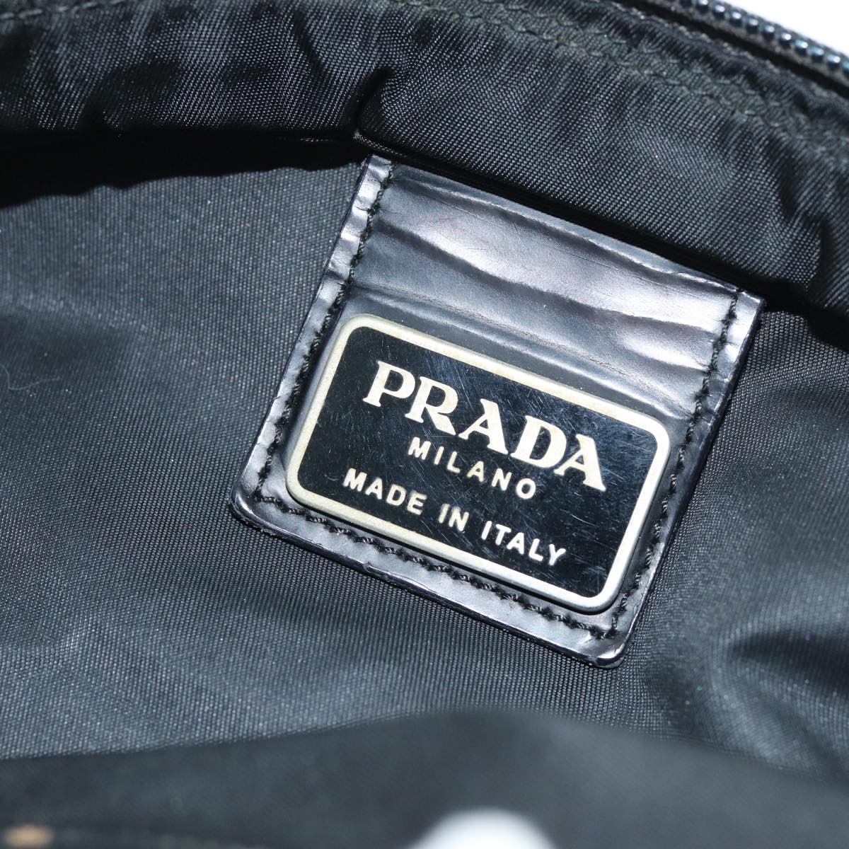 PRADA Shoulder Bag Nylon Black Auth 75019