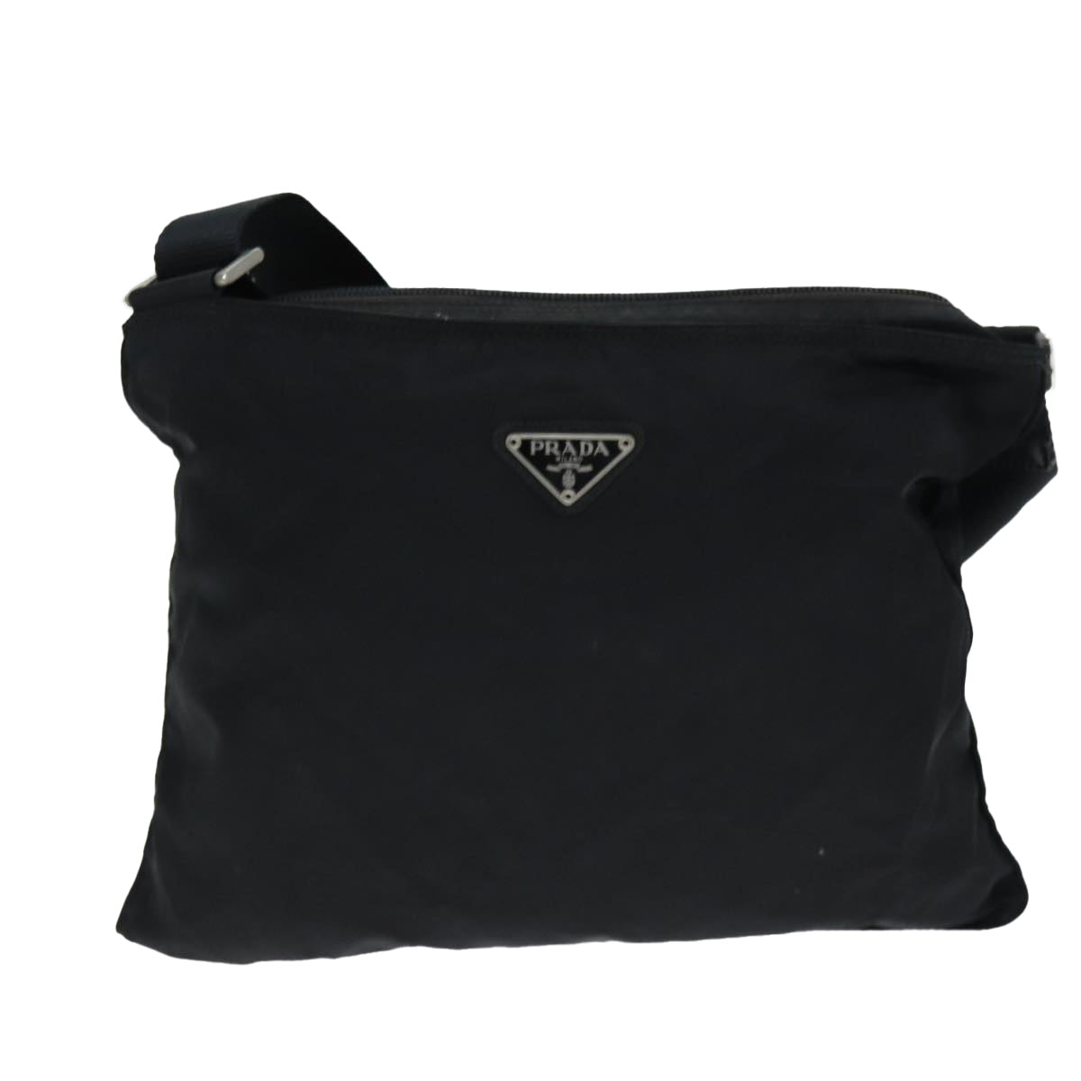 PRADA Shoulder Bag Nylon Black Auth 75019