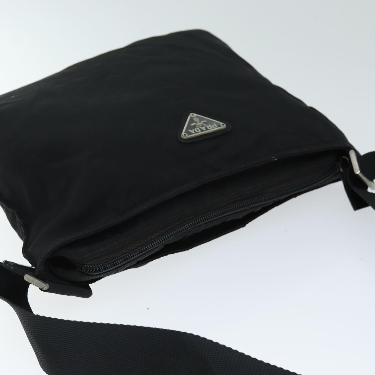 PRADA Shoulder Bag Nylon Black Auth 75019