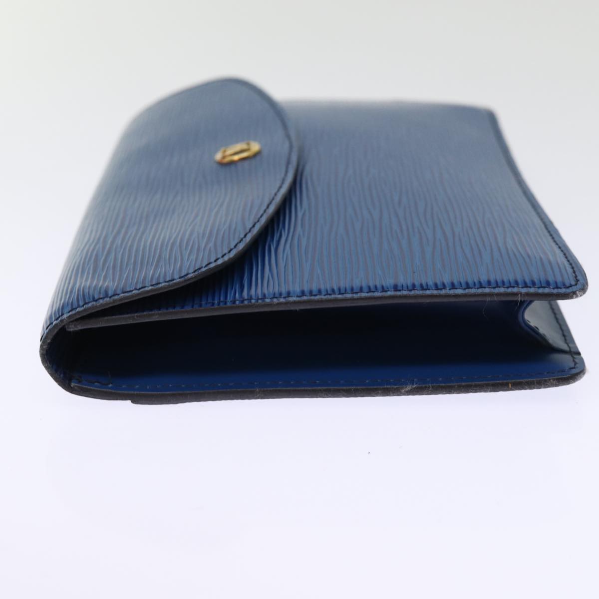 LOUIS VUITTON Epi Montaigne 23 Clutch Bag Blue M52665 LV Auth 75039