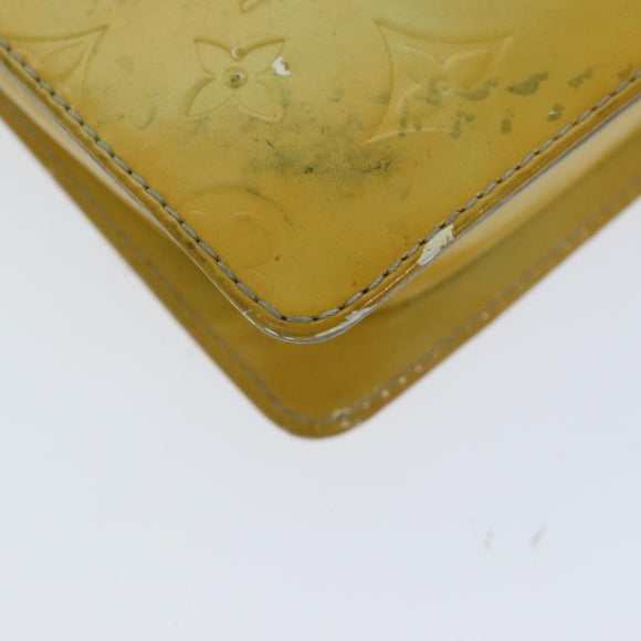 LOUIS VUITTON Monogram Vernis Motto Accessory Pouch Gris M91030 LV Auth 75041