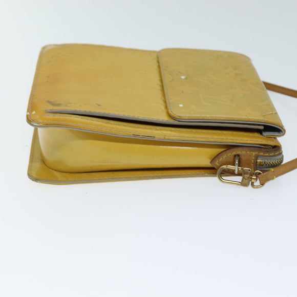 LOUIS VUITTON Monogram Vernis Motto Accessory Pouch Gris M91030 LV Auth 75041