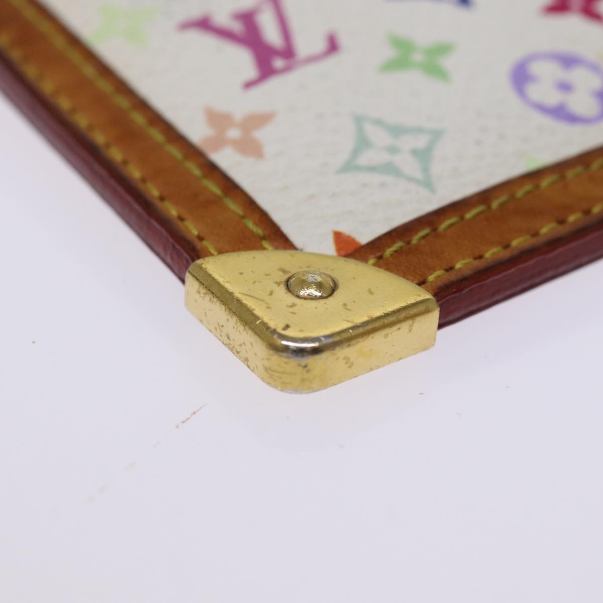 LOUIS VUITTON Monogram Multicolor Pochette Cles Purse White M92655 Auth 75048