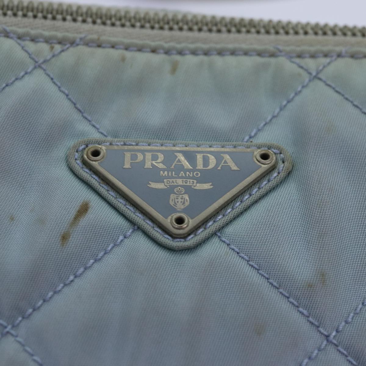 PRADA Shoulder Bag Nylon Light Blue Auth 75049