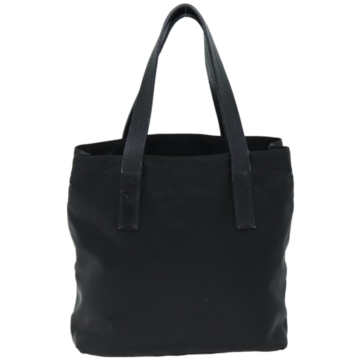PRADA Hand Bag Nylon Black Auth 75050