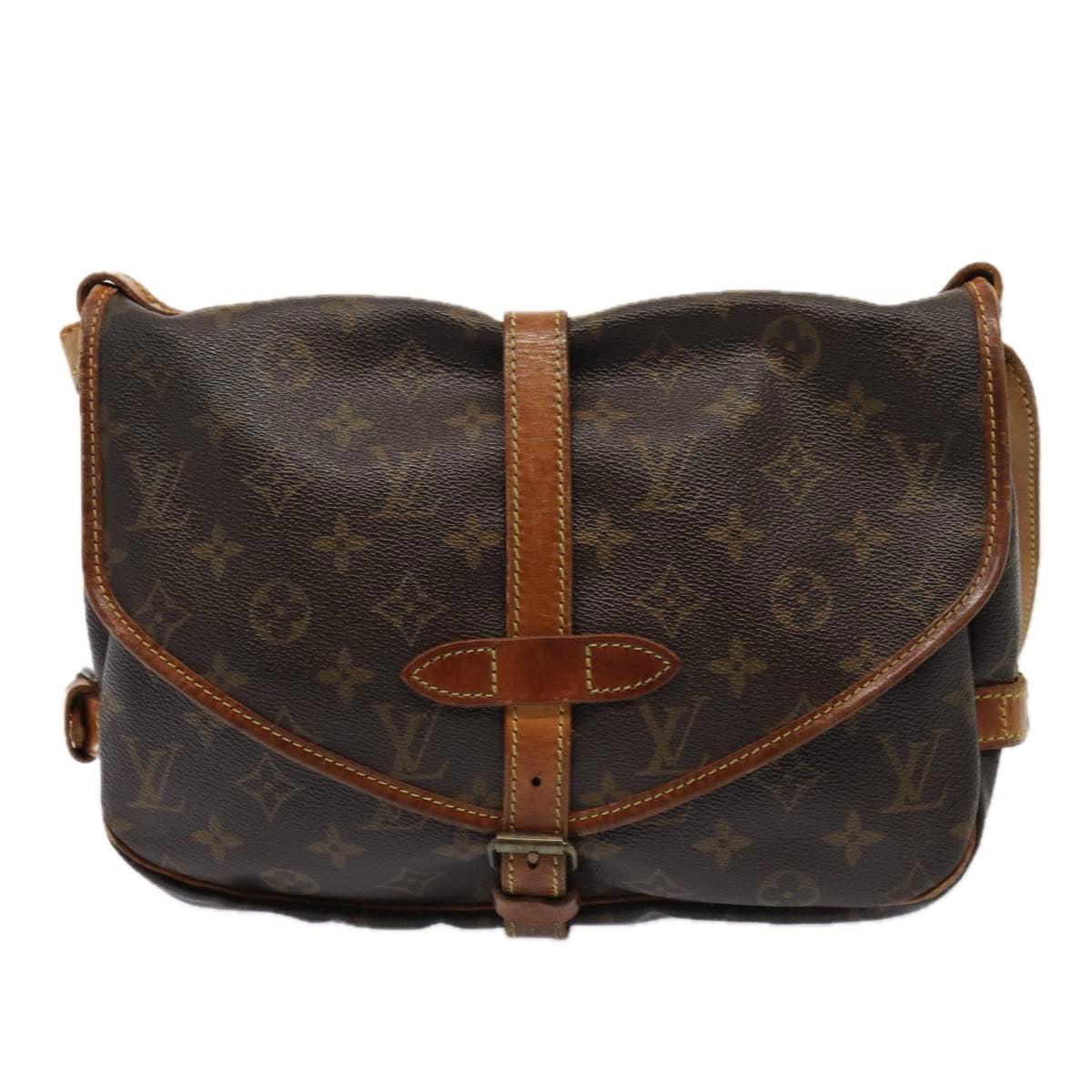 LOUIS VUITTON Monogram Saumur 30 Shoulder Bag M42256 LV Auth 75060 - 0