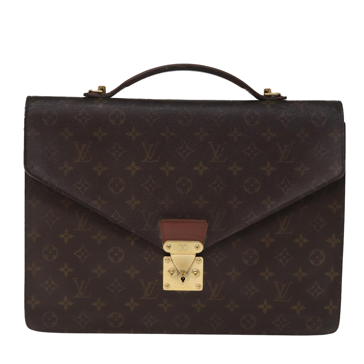 LOUIS VUITTON Monogram Porte Documents Bandouliere Bag M53338 LV Auth 75067