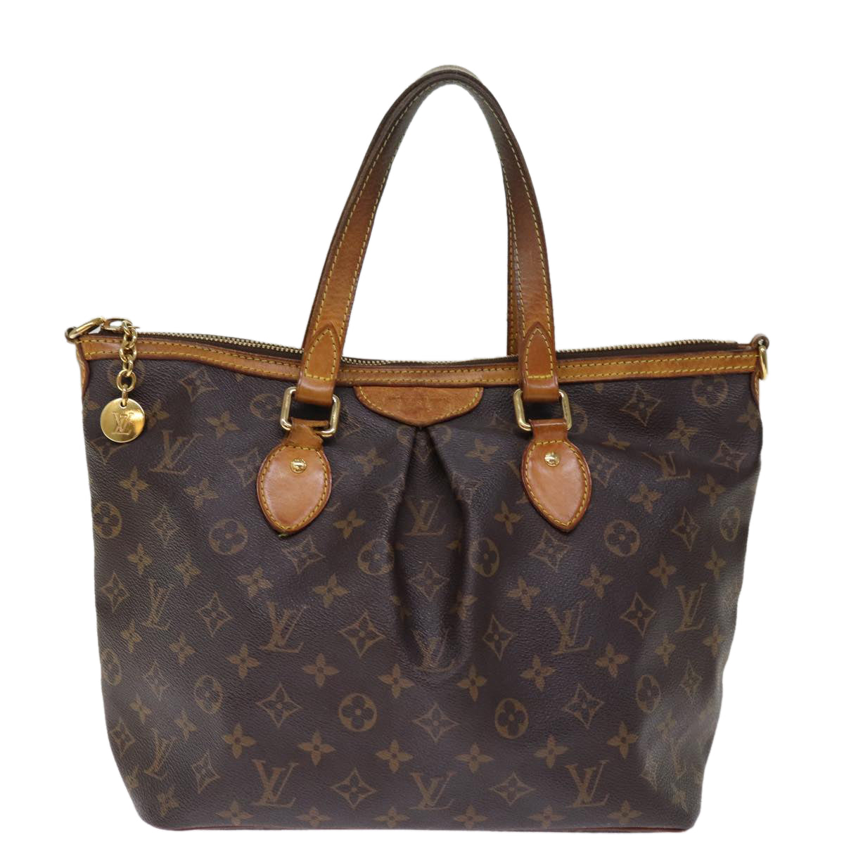 LOUIS VUITTON Monogram Palermo PM Tote Bag M40145 LV Auth 75078