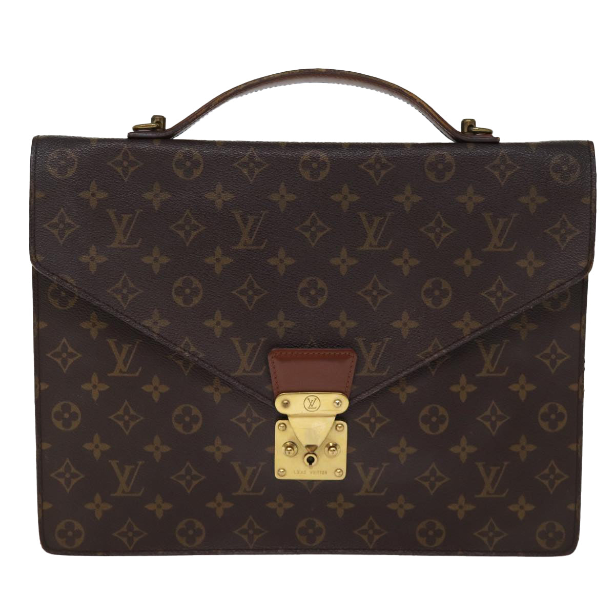 LOUIS VUITTON Monogram Porte Documents Bandouliere Bag M53338 LV Auth 75081