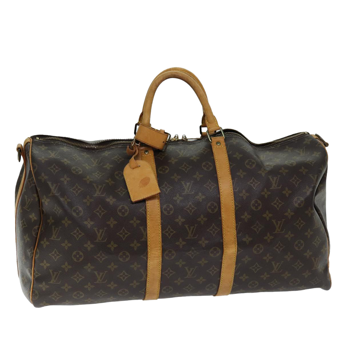 LOUIS VUITTON Monogram Keepall Bandouliere 55 Boston Bag M41414 LV Auth 75092