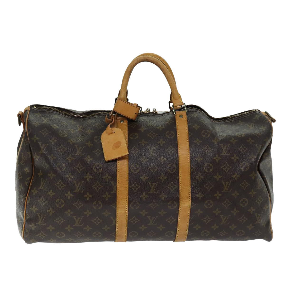 LOUIS VUITTON Monogram Keepall Bandouliere 55 Boston Bag M41414 LV Auth 75092