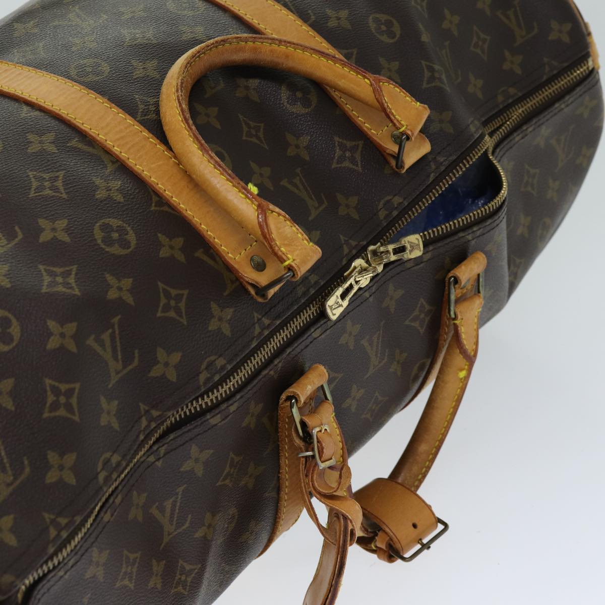 LOUIS VUITTON Monogram Keepall Bandouliere 55 Boston Bag M41414 LV Auth 75092