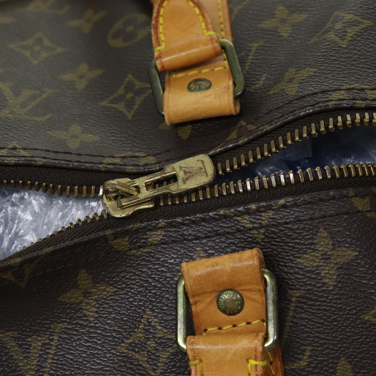 LOUIS VUITTON Monogram Keepall Bandouliere 55 Boston Bag M41414 LV Auth 75092