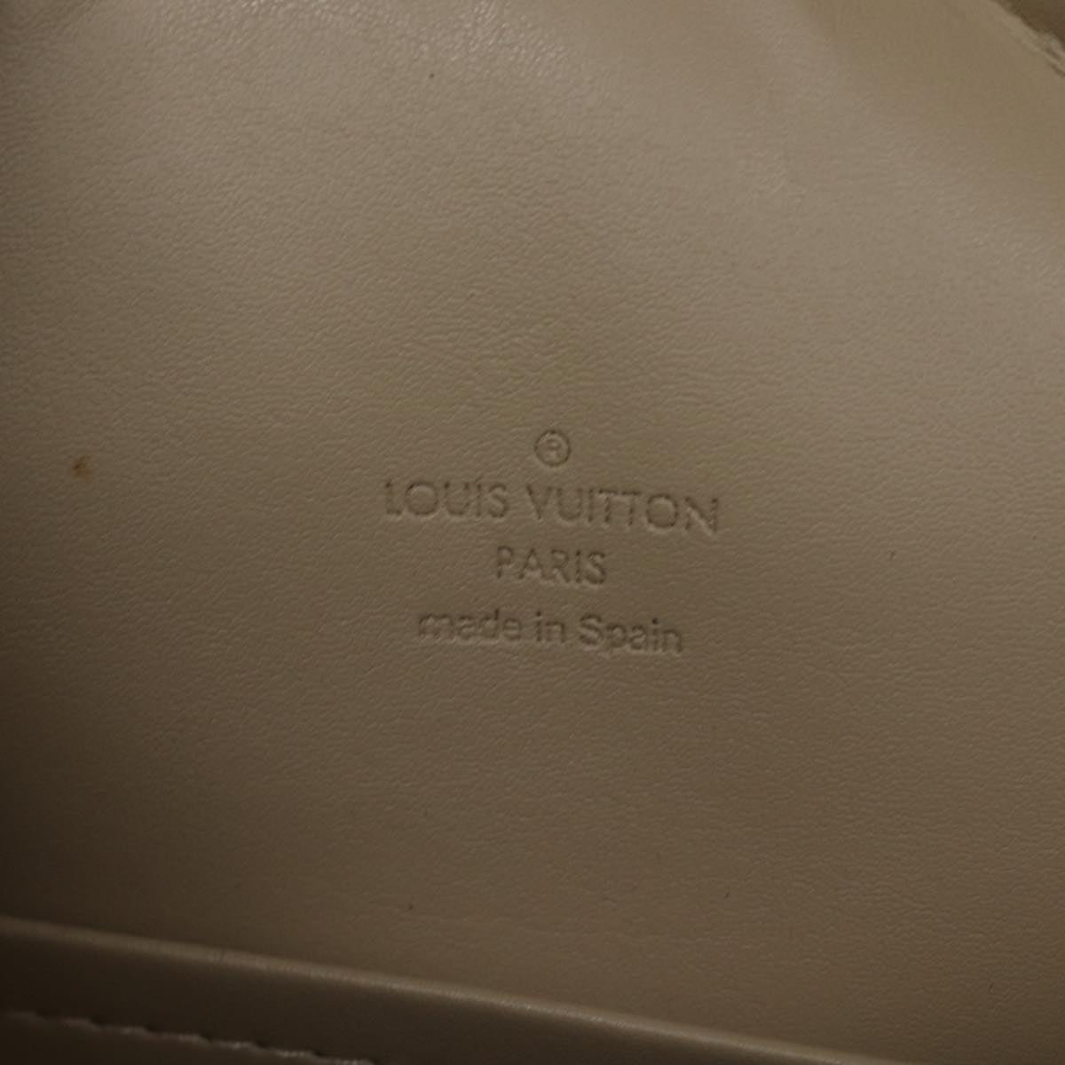 LOUIS VUITTON Monogram Vernis Sutton Boston Bag Beige M91139 LV Auth 75103