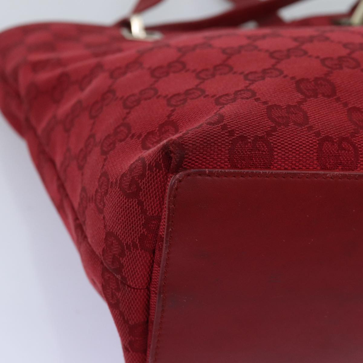 GUCCI GG Canvas Hand Bag Red 002 1099 Auth 75104