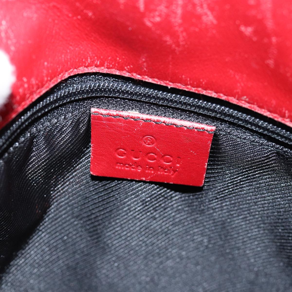 GUCCI GG Canvas Hand Bag Red 002 1099 Auth 75104