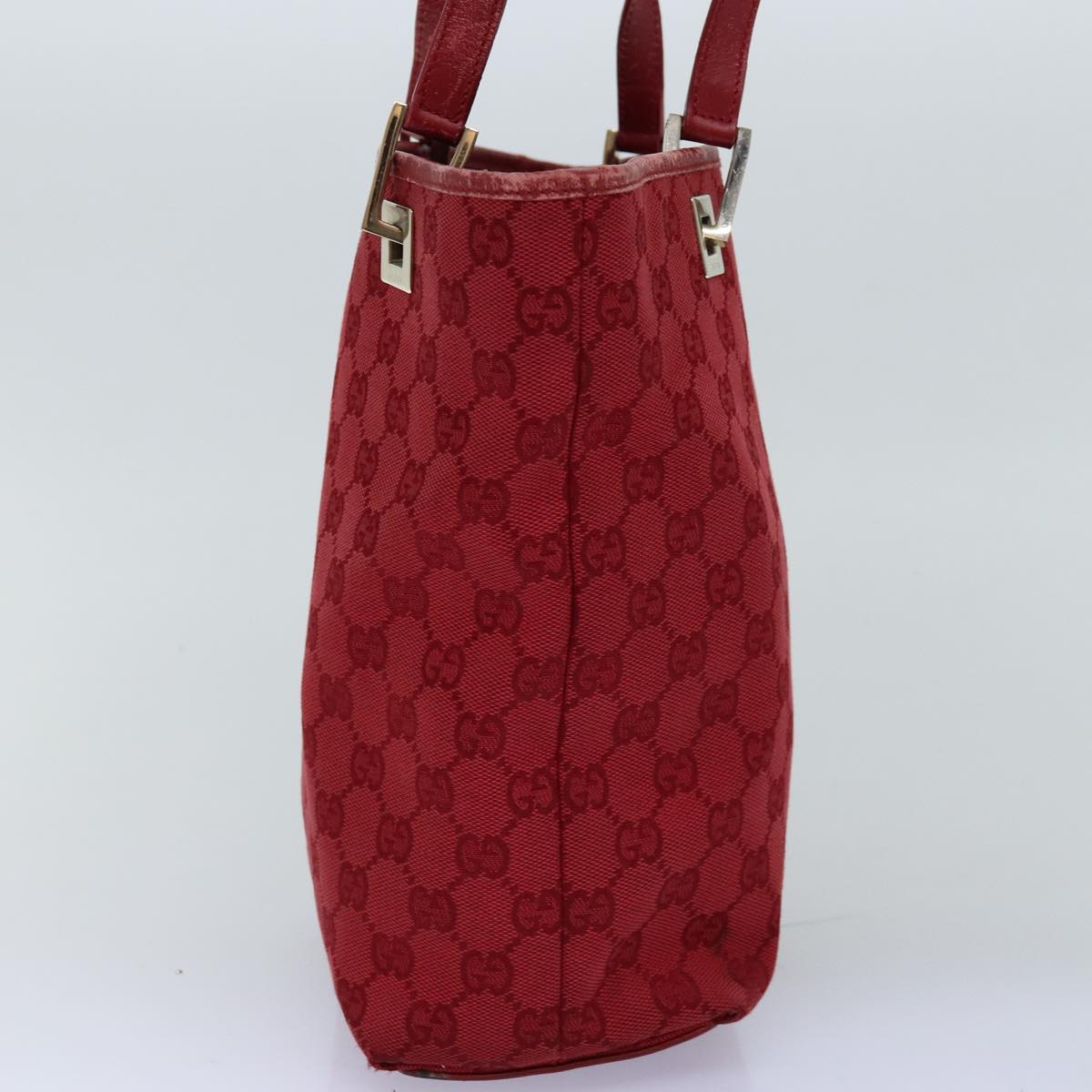 GUCCI GG Canvas Hand Bag Red 002 1099 Auth 75104