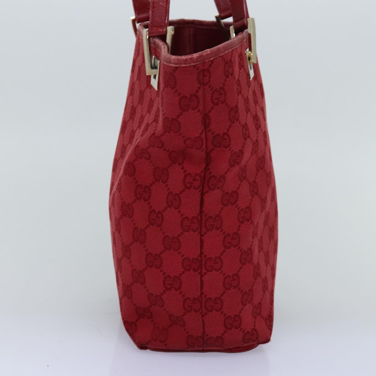 GUCCI GG Canvas Hand Bag Red 002 1099 Auth 75104