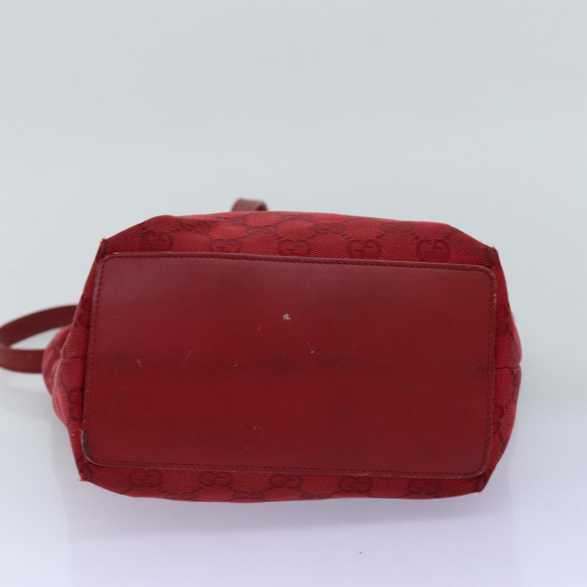 GUCCI GG Canvas Hand Bag Red 002 1099 Auth 75104