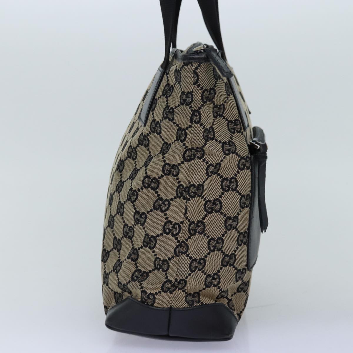 GUCCI GG Canvas Tote Bag Beige 019 0402 3754 Auth 75106