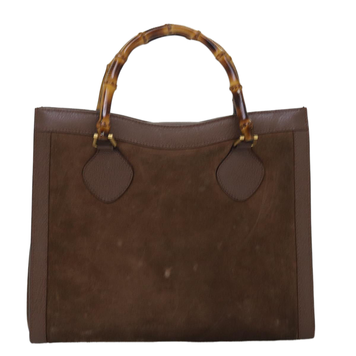 GUCCI Bamboo Tote Bag Suede Brown 002 2853 0260 0 Auth 75116