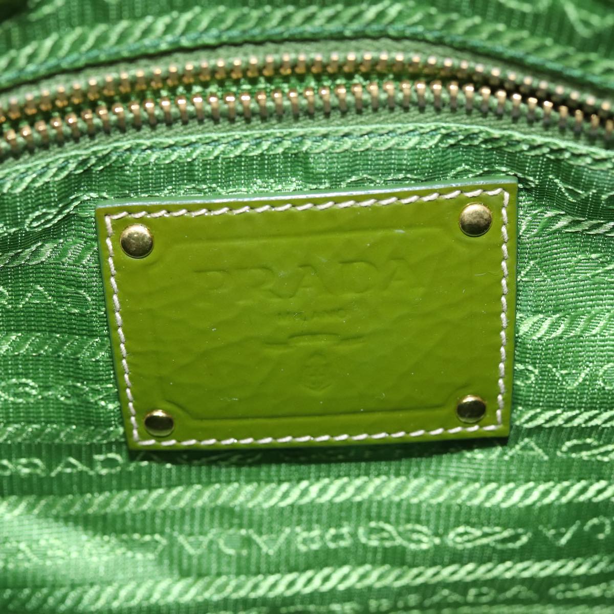 PRADA Shoulder Bag Nylon Green Auth 75120