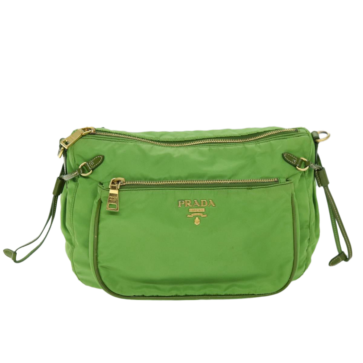PRADA Shoulder Bag Nylon Green Auth 75120 - 0