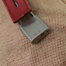 PRADA Sports Tote Bag Canvas Red Beige Auth 75127-18