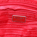 PRADA Sports Tote Bag Canvas Red Beige Auth 75127-19