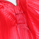 PRADA Sports Tote Bag Canvas Red Beige Auth 75127-21