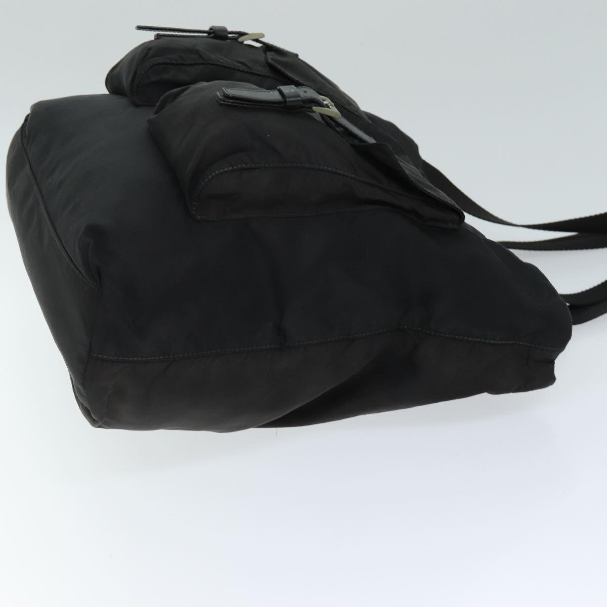 PRADA Tote Bag Nylon Black Auth 75129
