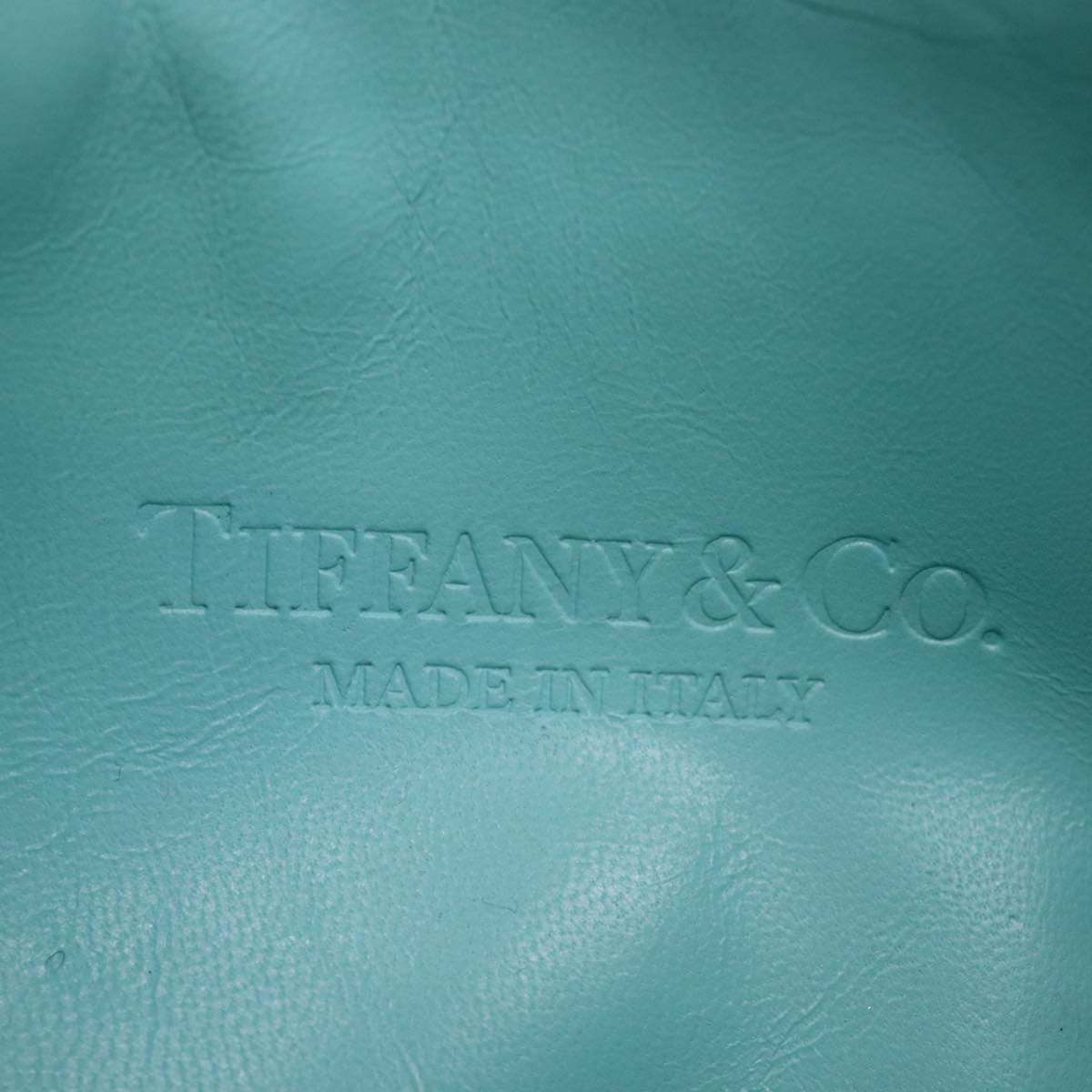 TIFFANY&Co. Hand Bag Suede Light Blue Auth 75135