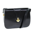 BALLY Shoulder Bag Leather Black Auth 75138-1