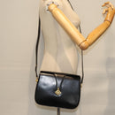 BALLY Shoulder Bag Leather Black Auth 75138-22