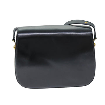 BALLY Shoulder Bag Leather Black Auth 75138 - 0