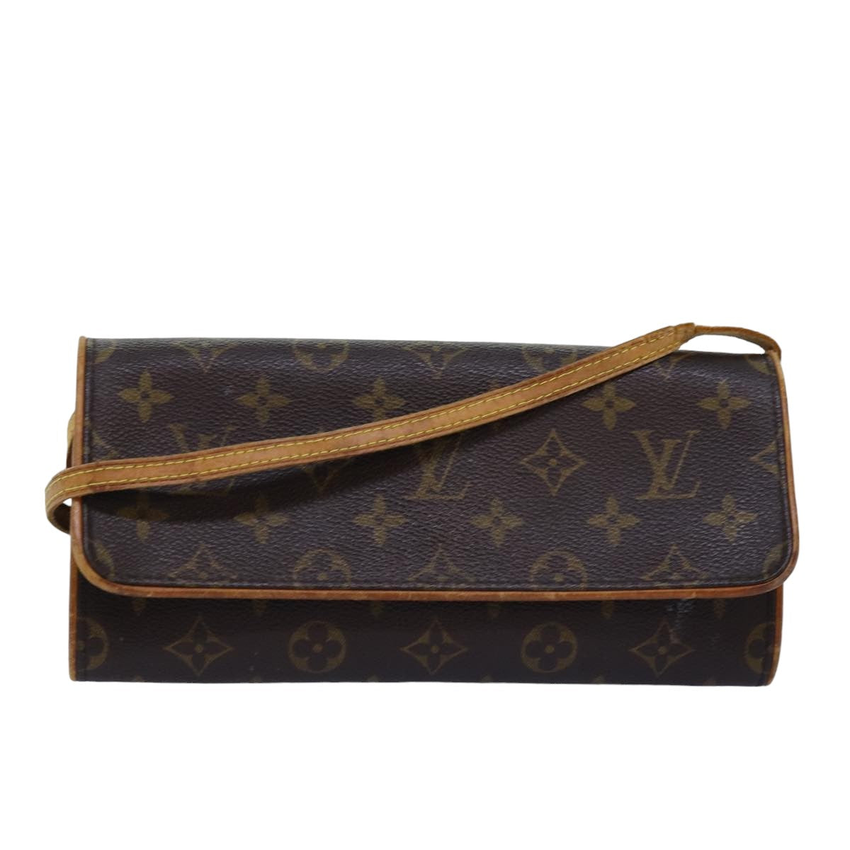 LOUIS VUITTON Monogram Pochette Twin GM Shoulder Bag M51852 LV Auth 75154