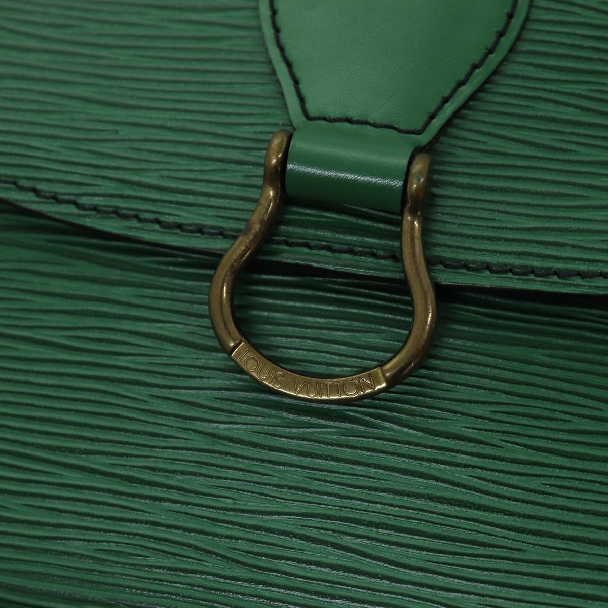 LOUIS VUITTON Epi Saint Cloud GM Shoulder Bag Green M52194 LV Auth 75168