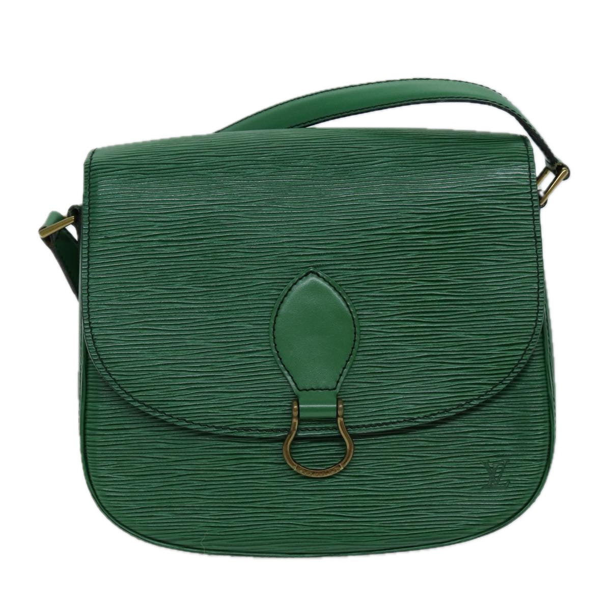 LOUIS VUITTON Epi Saint Cloud GM Shoulder Bag Green M52194 LV Auth 75168