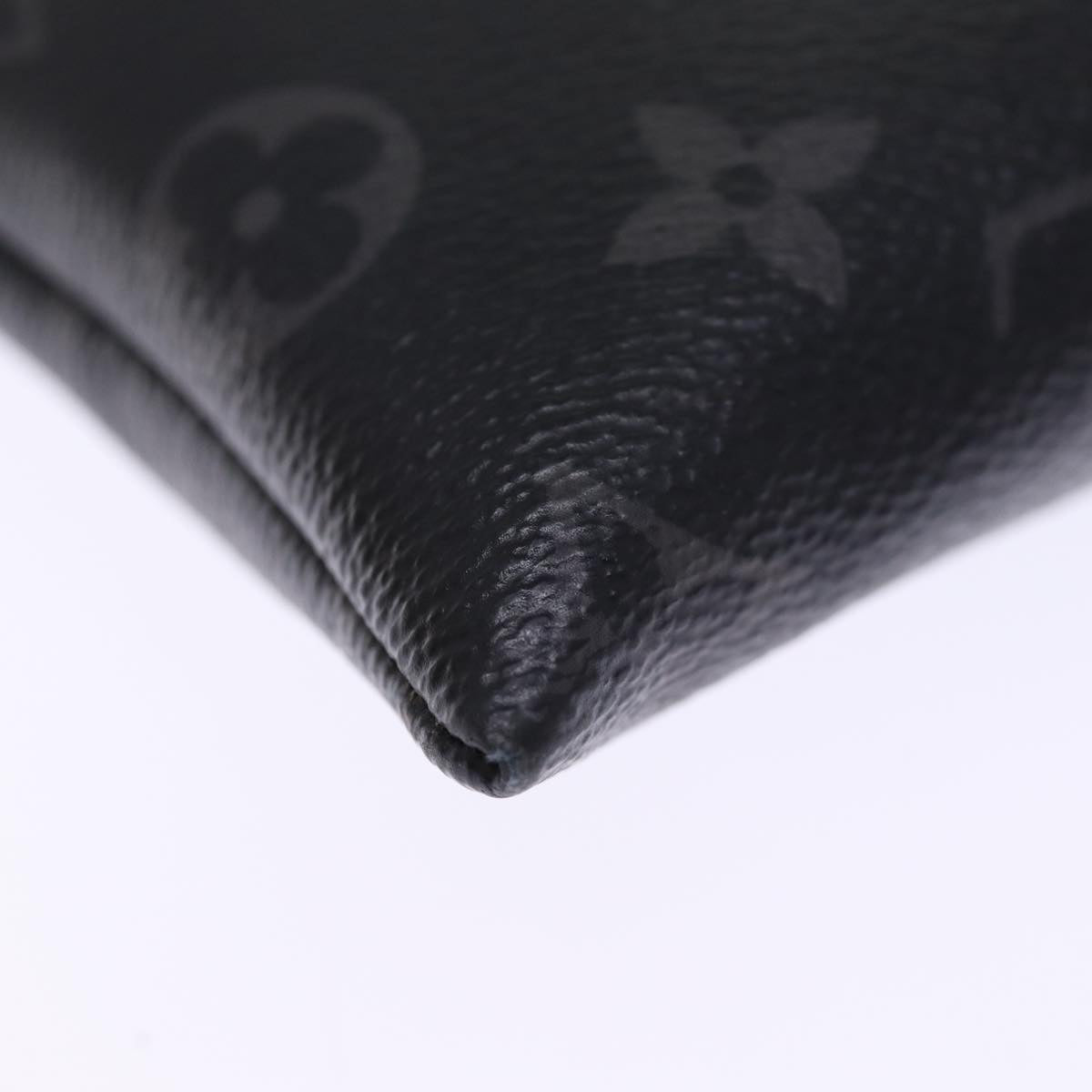 LOUIS VUITTON Monogram Eclipse Pochette Discovery Clutch Bag M62291 Auth 75173